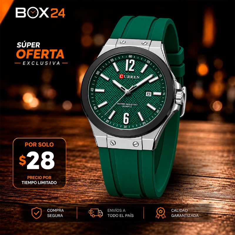 reloj curren verde