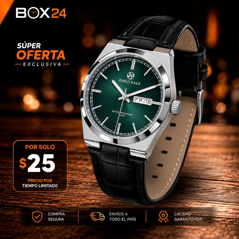 reloj PABLO RAEZ esfera verde